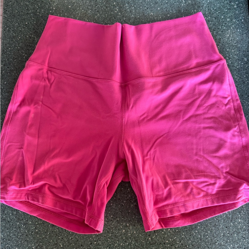 lululemon athletica High-Waisted Pink spandex 6” inseam EUC